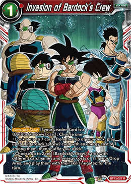 Invasion of Bardock's Crew - Supreme Rivalry - Rare - BT13-027