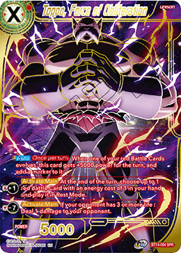 Toppo, Force of Obliteration (SPR) - Cross Spirits - Special Rare - BT14-004