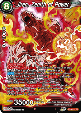 Jiren, Zenith of Power - Cross Spirits - Super Rare - BT14-014