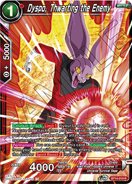 Dyspo, Thwarting the Enemy - Cross Spirits - Rare - BT14-019