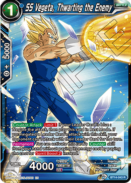 SS Vegeta, Thwarting the Enemy - Cross Spirits - Rare - BT14-043