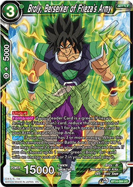 Broly, Berserker of Frieza's Army - Cross Spirits - Uncommon - BT14-084