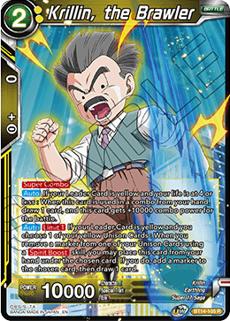 Krillin, the Brawler - Cross Spirits - Rare - BT14-105