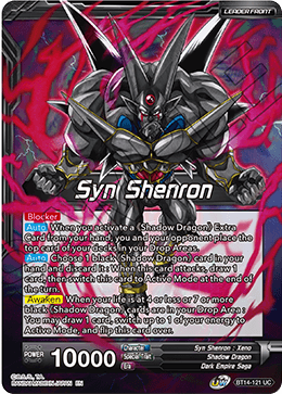 Syn Shenron // Syn Shenron, Resonance of Shadow - Cross Spirits Pre-Release Cards - Uncommon - BT14-121