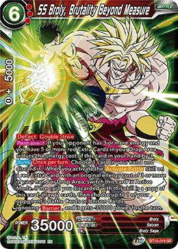 SS Broly, Brutality Beyond Measure - Saiyan Showdown - Super Rare - BT15-019