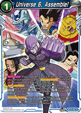 Universe 6, Assemble! - Saiyan Showdown - Rare - BT15-057