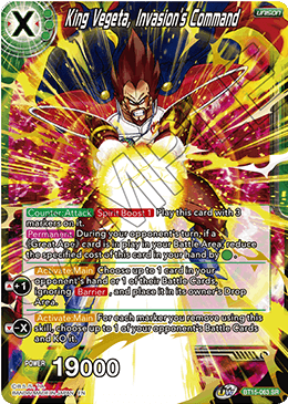 King Vegeta, Invasion's Command - Saiyan Showdown - Super Rare - BT15-063