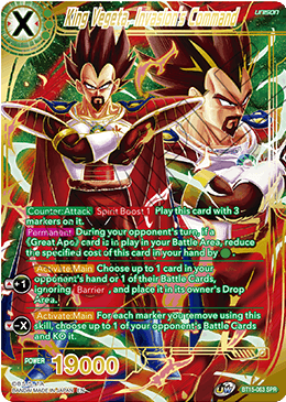 King Vegeta, Invasion's Command (SPR) - Saiyan Showdown - Special Rare - BT15-063