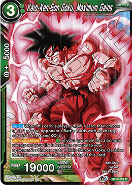 Kaio-Ken Son Goku, Maximum Gains - Saiyan Showdown - Common - BT15-067