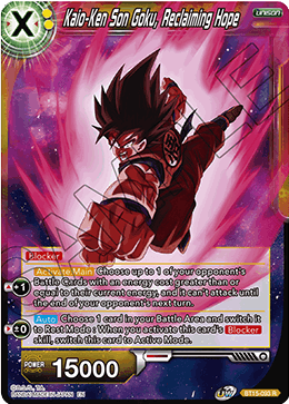 Kaio-Ken Son Goku, Reclaiming Hope - Saiyan Showdown - Rare - BT15-093