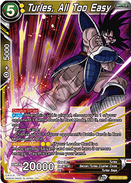 Turles, All Too Easy - Saiyan Showdown - Super Rare - BT15-107