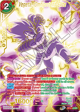 Vegeta, Omnipotent Elite (SPR) - Saiyan Showdown - Special Rare - BT15-143