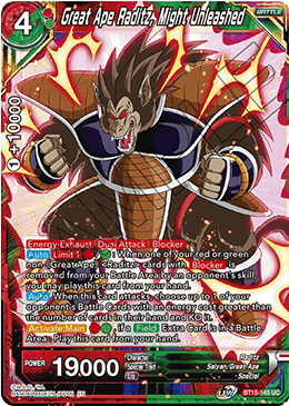 Great Ape Raditz, Might Unleashed - Saiyan Showdown - Uncommon - BT15-145