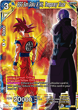 SSG Son Goku & Hit, Temporary Truce - Saiyan Showdown - Rare - BT15-146