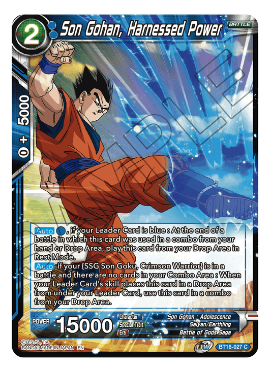 Son Gohan, Harnessed Power - Realm of the Gods - Common - BT16-027