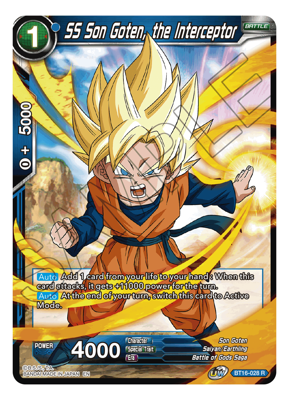 SS Son Goten, the Interceptor - Realm of the Gods - Rare - BT16-028