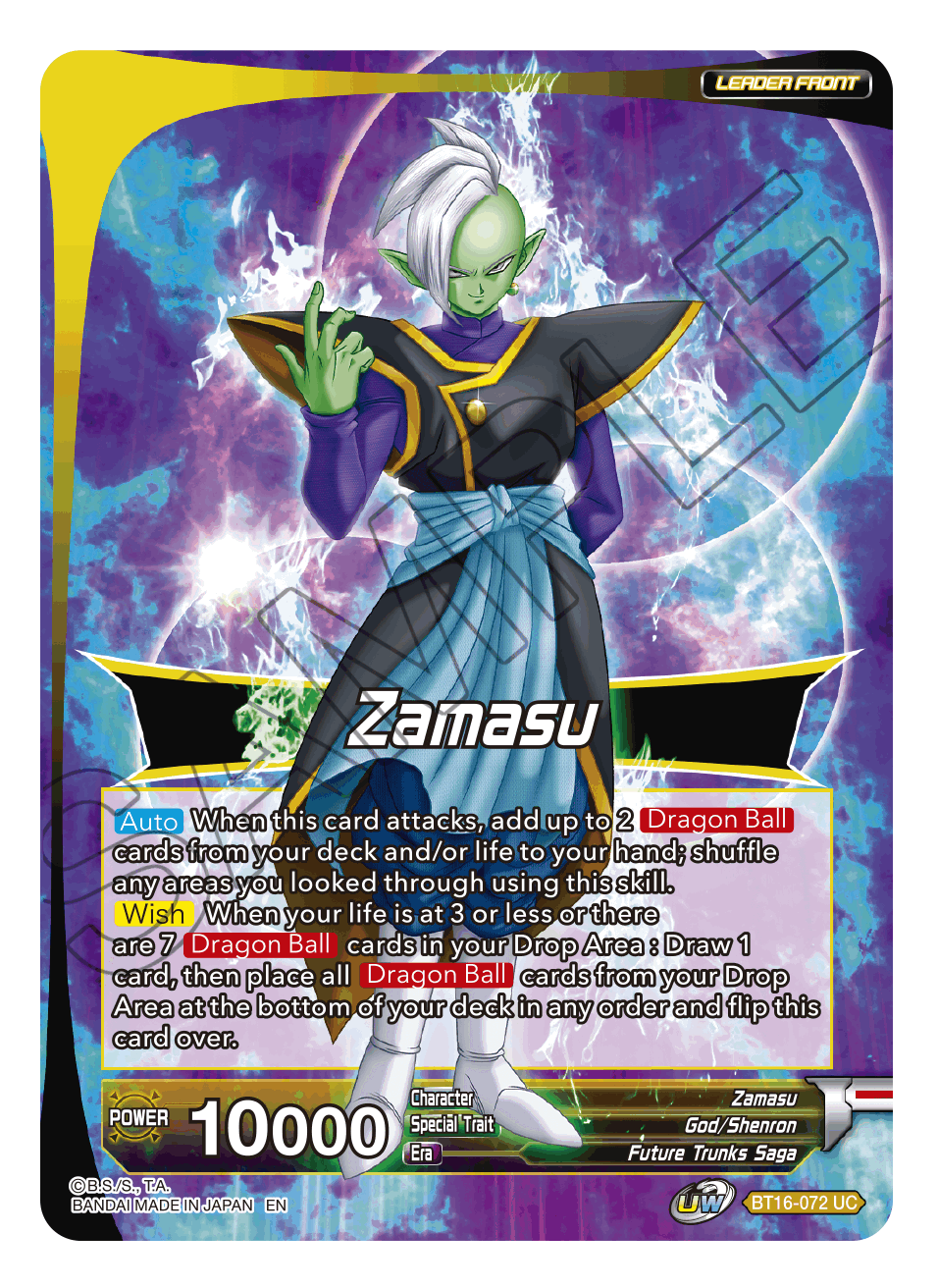 Zamasu // SS Rose Goku Black, Wishes Fulfilled - Realm of the Gods Pre-Release Cards - Uncommon - BT16-072