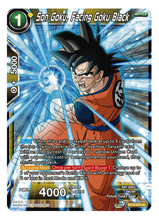 Son Goku, Facing Goku Black - Realm of the Gods - Uncommon - BT16-076