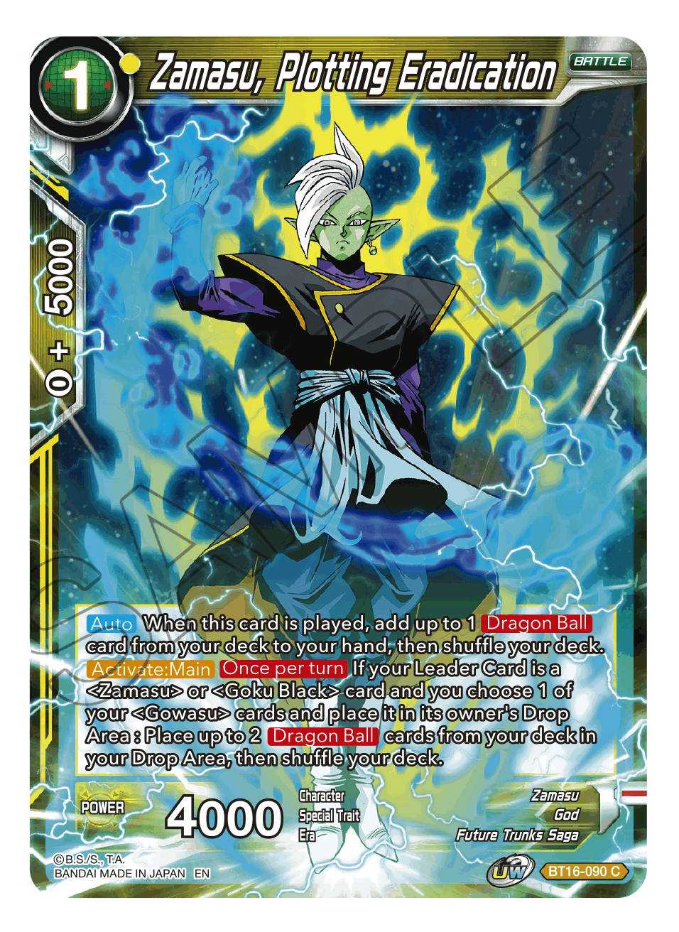 Zamasu, Plotting Eradication - Realm of the Gods - Common - BT16-090