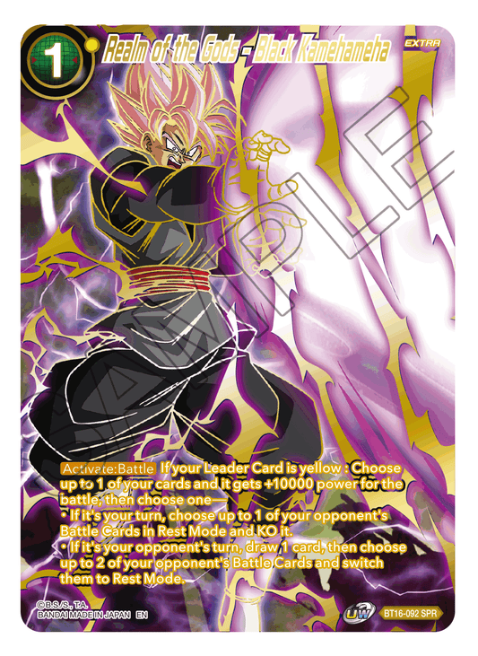 Realm of the Gods - Black Kamehameha (SPR) - Realm of the Gods - Special Rare - BT16-092