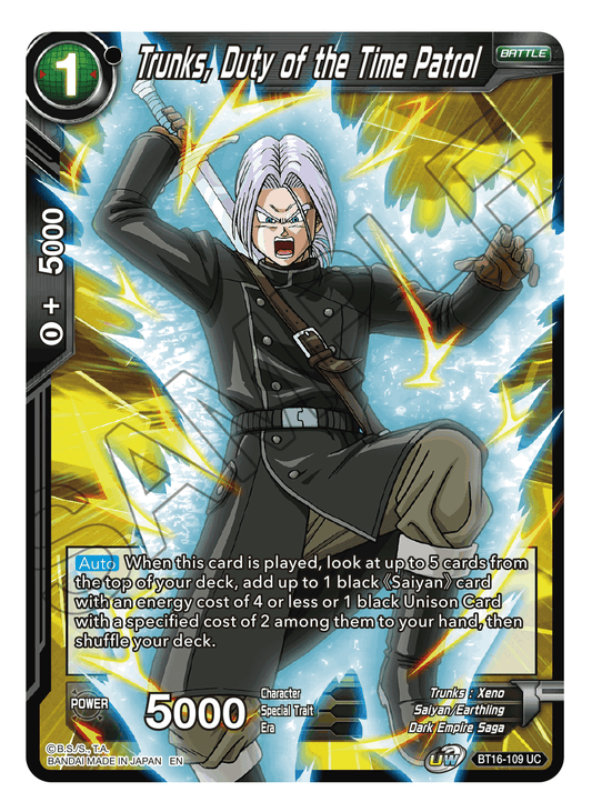 Trunks, Duty of the Time Patrol - Realm of the Gods - Uncommon - BT16-109