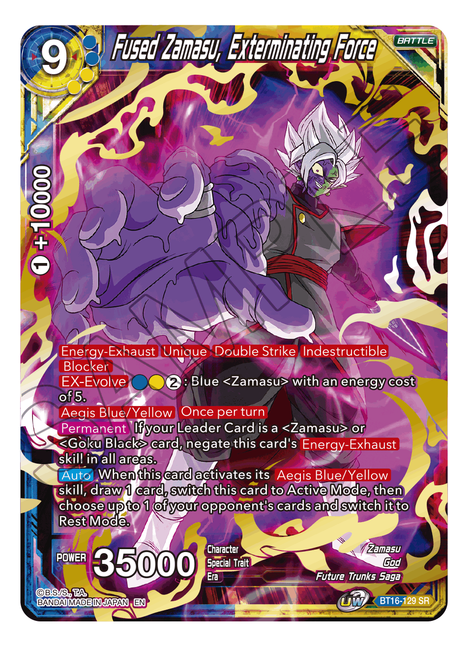 Fused Zamasu, Exterminating Force - Realm of the Gods - Super Rare - BT16-129