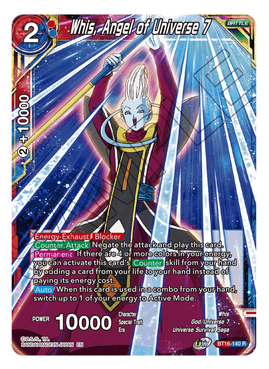 Whis, Angel of Universe 7 - Realm of the Gods - Rare - BT16-140