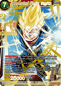 Repeated Force Vegito (SPR) - Union Force - Special Rare - BT2-012