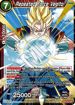 Repeated Force Vegito - Union Force - Super Rare - BT2-012