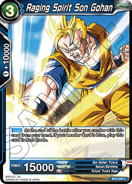 Raging Spirit Son Gohan - Union Force - Common - BT2-039