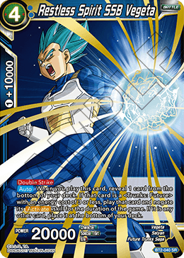 Restless Spirit SSB Vegeta - Union Force - Super Rare - BT2-040