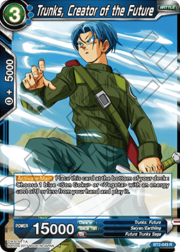 Trunks, Creator of the Future - Union Force - Rare - BT2-043