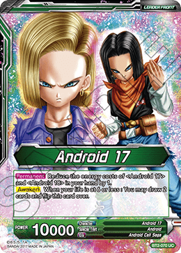 Android 17 // Diabolical Duo Androids 17 & 18 - Union Force - Uncommon - BT2-070