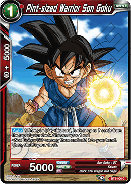 Pint-sized Warrior Son Goku - Cross Worlds - Common - BT3-006