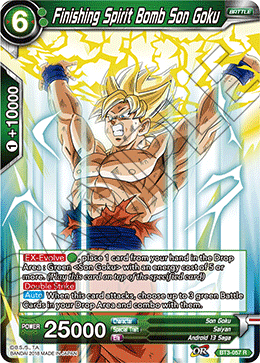 Finishing Spirit Bomb Son Goku - Cross Worlds - Rare - BT3-057
