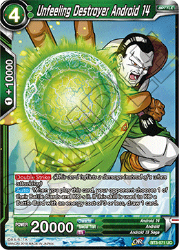 Unfeeling Destroyer Android 14 - Cross Worlds - Uncommon - BT3-071