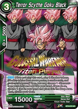 Terror Scythe Goku Black (Titan Player Stamped) - Tournament Promotion Cards - Promo - BT3-075