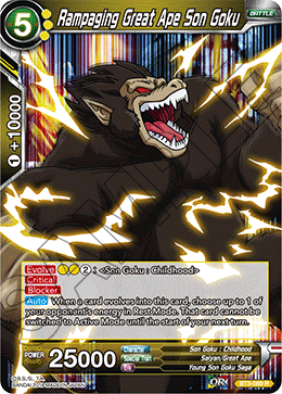 Rampaging Great Ape Son Goku - Cross Worlds - Rare - BT3-089