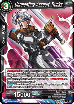 Unrelenting Assault Trunks - Cross Worlds - Uncommon - BT3-112
