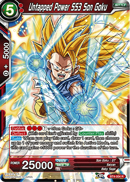 Untapped Power SS3 Son Goku (Shatterfoil) - Draft Box 04 - Dragon Brawl - Rare - BT4-004