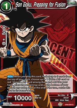 Son Goku, Prepping for Fusion - Expansion Deck Box Set 07: Magnificent Collection - Fusion Hero - Common - BT6-005