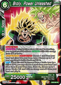 Broly, Power Unleashed - Destroyer Kings - Rare - BT6-061