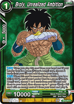 Broly, Unrealized Ambition - Destroyer Kings - Common - BT6-063