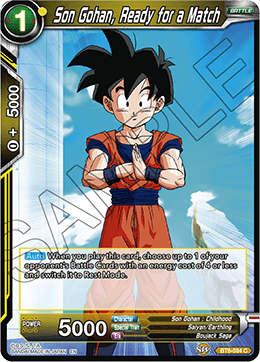 Son Gohan, Ready for a Match - Destroyer Kings - Common - BT6-084