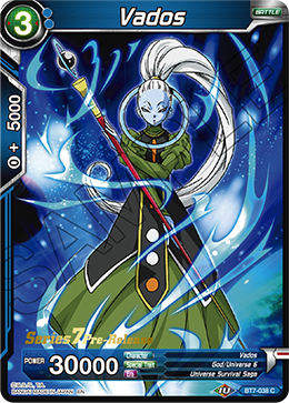 Vados - Assault of the Saiyans Pre-Release Cards - Promo - BT7-038_PR