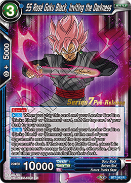 SS Rose Goku Black, Inviting the Darkness - Assault of the Saiyans Pre-Release Cards - Promo - BT7-043_PR