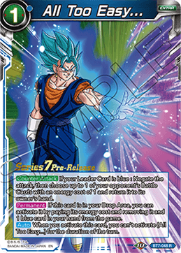 All Too Easy... - Assault of the Saiyans Pre-Release Cards - Promo - B ...