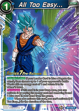 All Too Easy... - Assault of the Saiyans Pre-Release Cards - Promo - BT7-048_PR