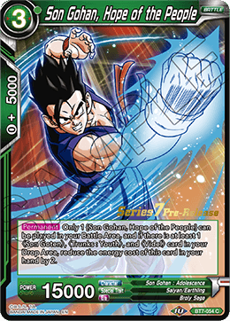 Son Gohan, Hope of the People - Assault of the Saiyans Pre-Release Cards - Promo - BT7-054_PR