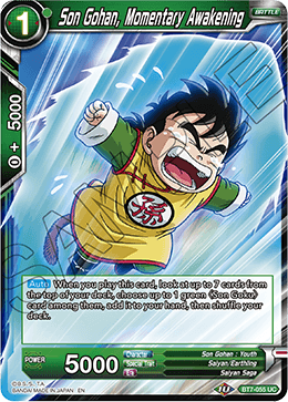 Son Gohan, Momentary Awakening - Assault of the Saiyans - Uncommon - BT7-055